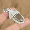 Oval Natural Golden Rutile Artisan Sister Handmade Pendant Jewelry 925 Silver