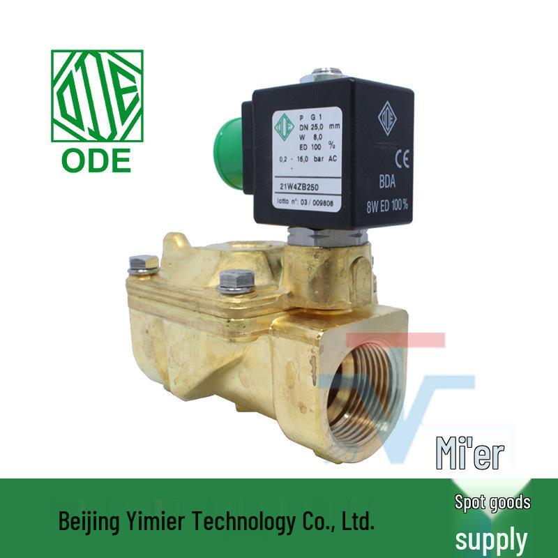Italy Ode 24V Solenoid Valve 21W4ZB250 - Two-Position, Two-Way, Normally Closed.