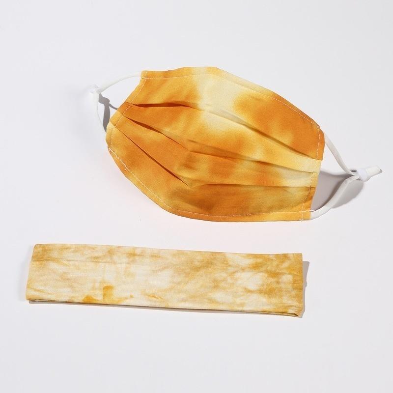 Pure Cotton Headband Mask Set Printed Dust-proof Washable Mask Anti-fog Fashion Popular Neutral Three-dimensional Mask
