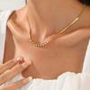 Elegant Colored Diamond Necklace Unique Gold Snake Chain For Women Stylish Jewelry Gift