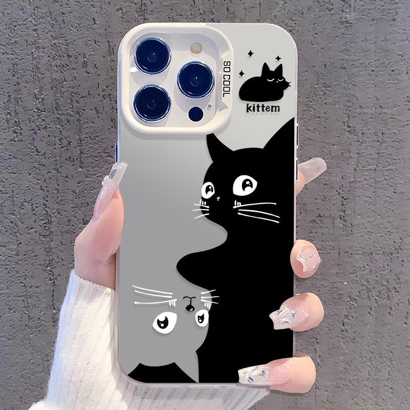 Applicable To Simple Cute Cat IPhone14ProMax Apple 13i Mobile Phone Case 12 Anti-drop 15XRXS Batch 16