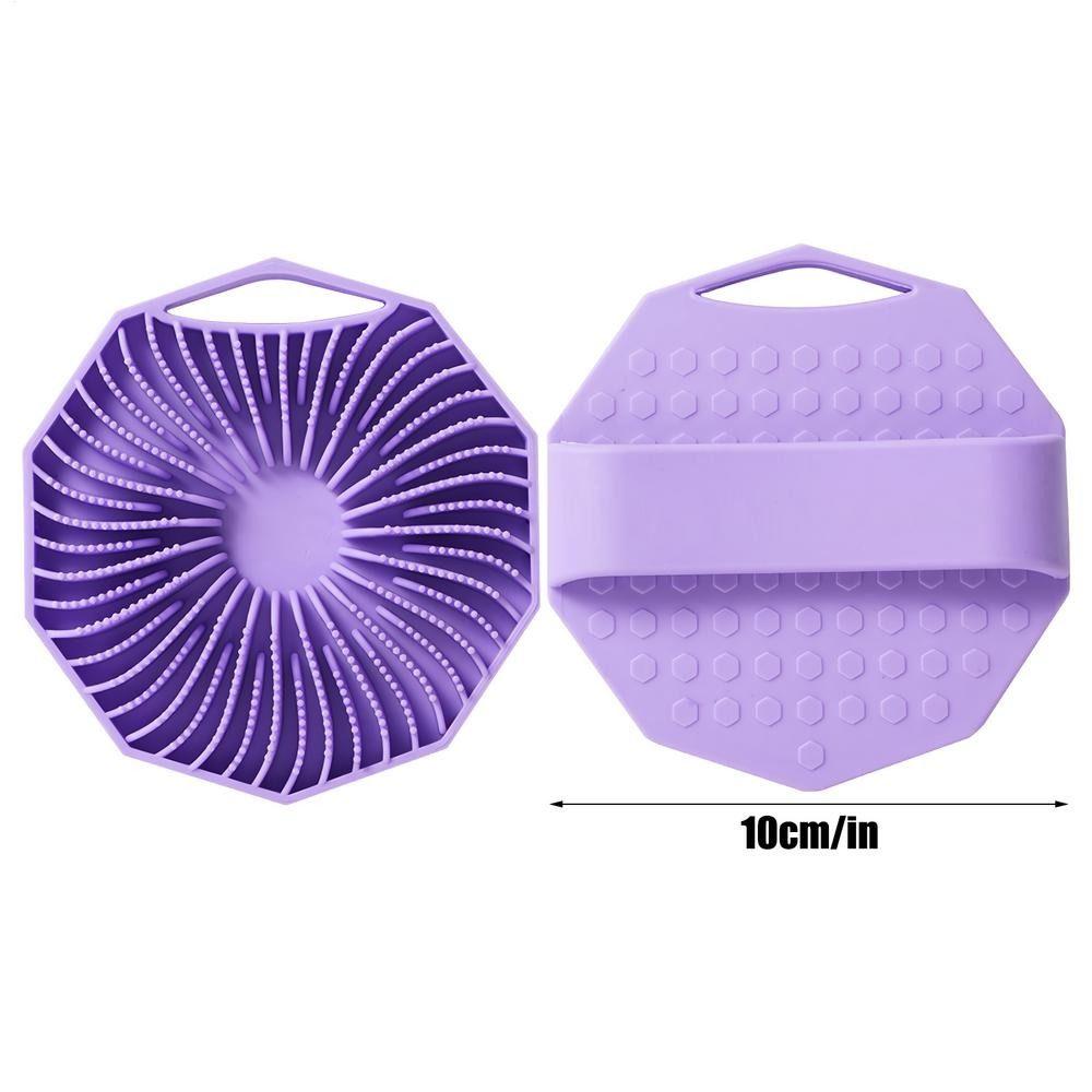 Polygon Silicone Bath Brushes Storage Hanging Drainage Body Exfoliating Skin Scrubber Easy To Clean