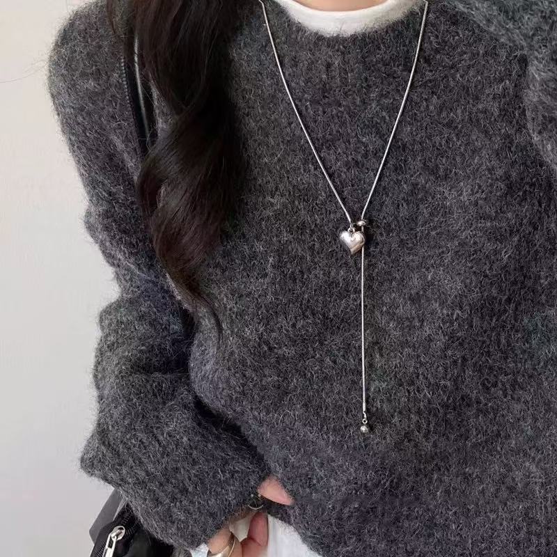 

Irregular double-layer stacked necklace light luxury niche design light luxury collarbone chain sweater chain niche exquisite jewelry