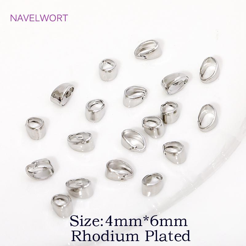 

14K/18K Gold Plated Brass Pendants Pinch Bail Clips,Melon Seeds Charm Clasps Connector,For DIY Nacklace Jewelry Making Findings 20 pieces