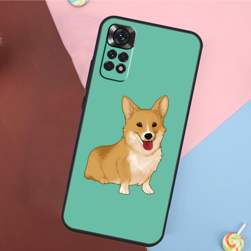 Corgi and Bubble Tea Cover For Xiaomi Redmi Note 13 Pro 14 12 11 9 10 9S 10S 11S 12S Redmi 14C 10C 12C 13C Case