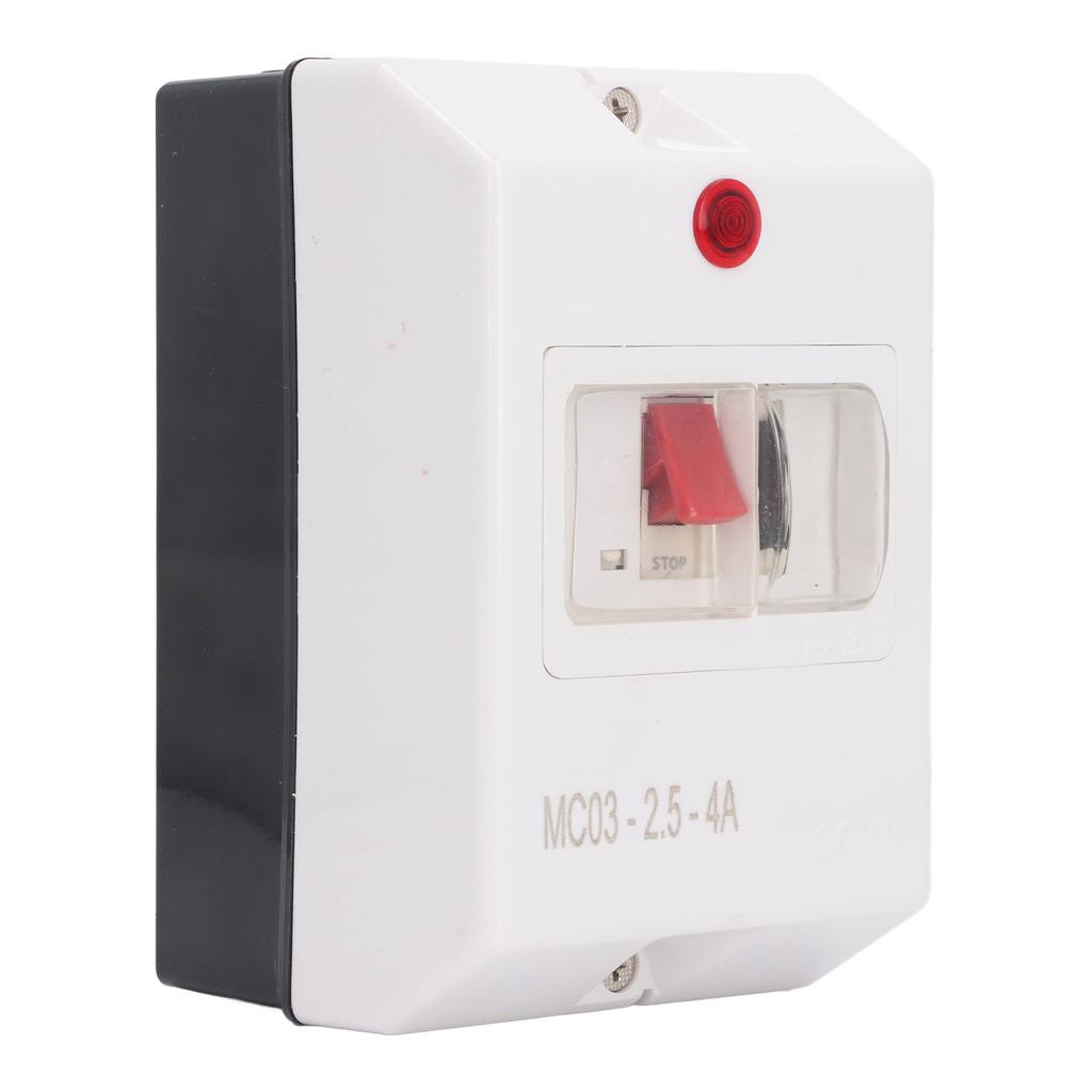 Motor Circuit Breaker IP55 Waterproof Motor Protector Switch with Signal Light 2.5‑4A 230 240V 400 415V 500V 690V