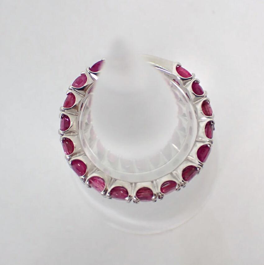 [New] Pt900 Ruby Eternity Ring/Size 13/j34-1