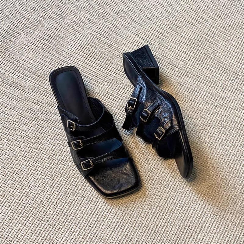 

Fashion New Platform High Heeled Slipper Fashion Bow Party Open Toe Casual Sandals Summer Comfortable Non-Slip Beach Mule Shoe Female 35 чёрный