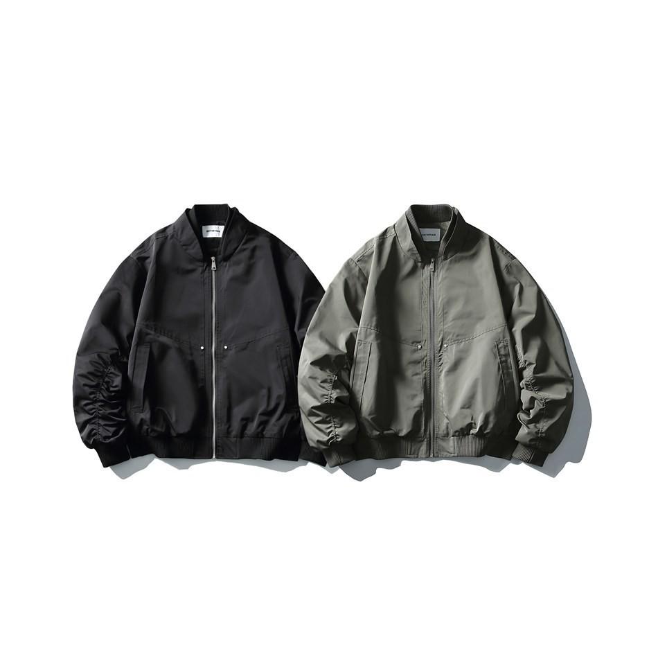 ButterTiger Men's Loose Fit Patchwork Stand Collar Jacket
