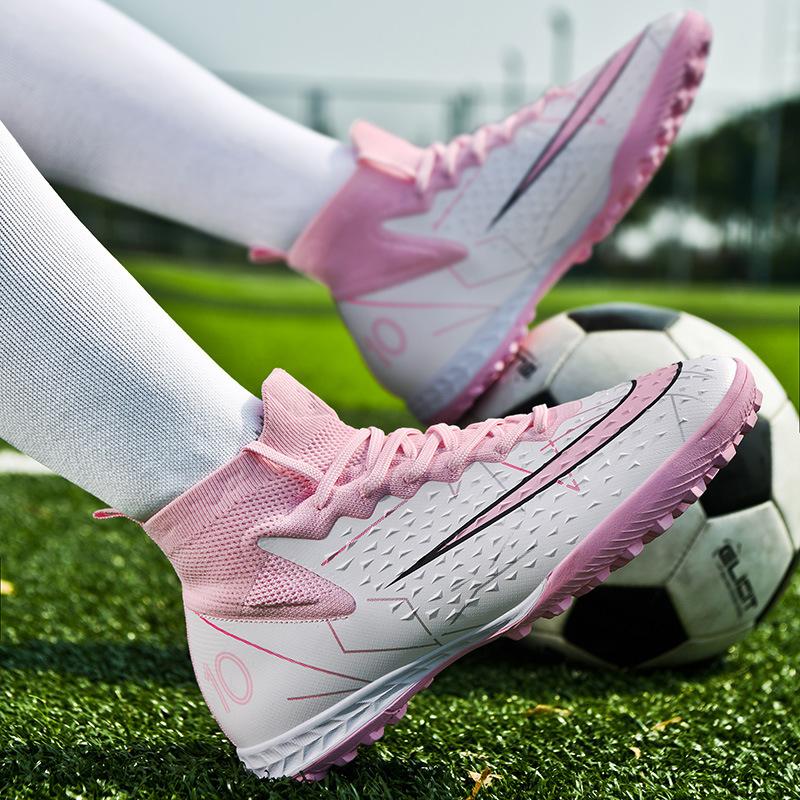 2025 seamless football shoes tf broken nails artificial turf AG nails boys and girls adolescent student training shoes