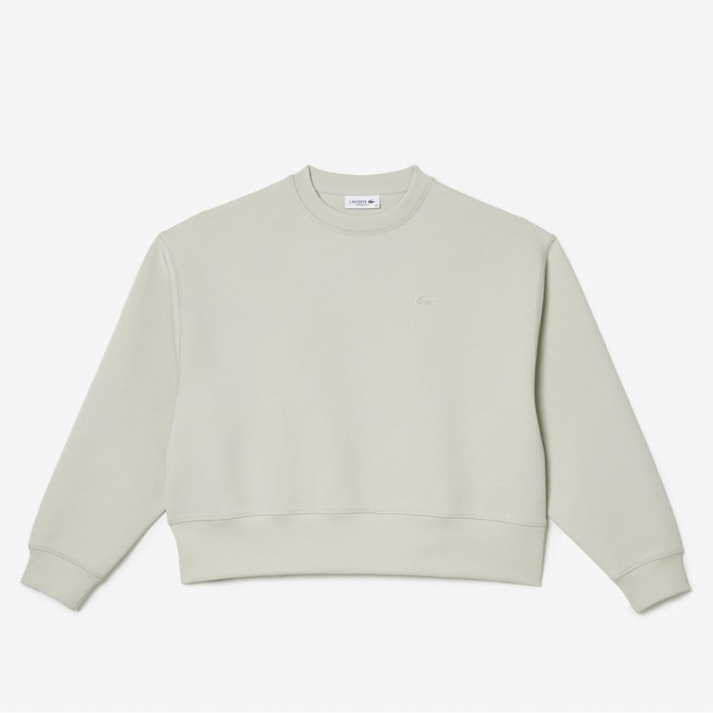 

LACOSTE Womens Active Double Face Sweatshirt Light Gray