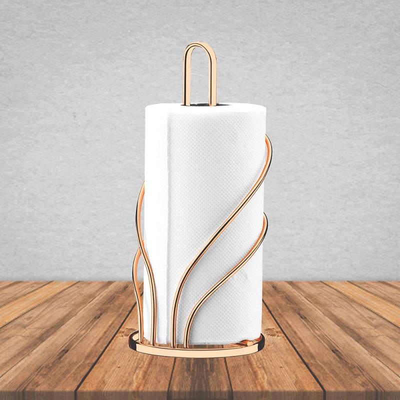 

Nordic Metal Iron Kitchen Standing Paper Towel Holder Tabletop No Drill Desk Tissue Stand Factory Direct золотой