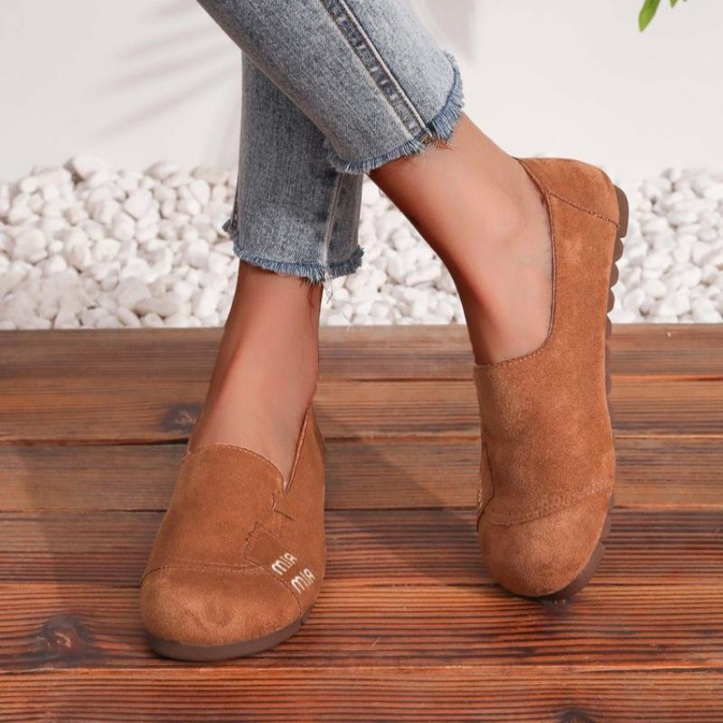 Shoes Women High Quality Leather Women Flat  Casual  Casual Slip on Flat  Designer Luxury Shoes Women
