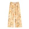 Women's Sleepy Pants Summer Printed Loose Wide Leg Pants Mom Cotton Home Casual Pants
