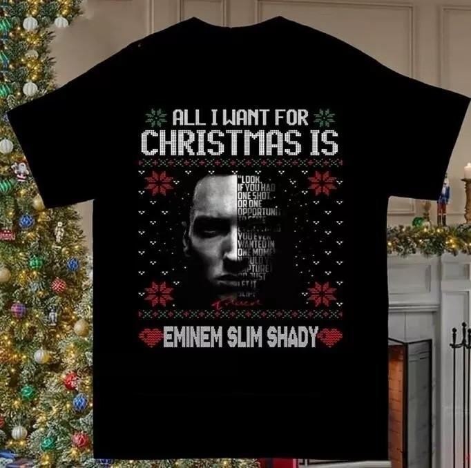Новая Рождественская Подарочная Футболка Eminem для Мужчин и Женщин S-5XL NW02_591 Унисекс Футболка XXXL
