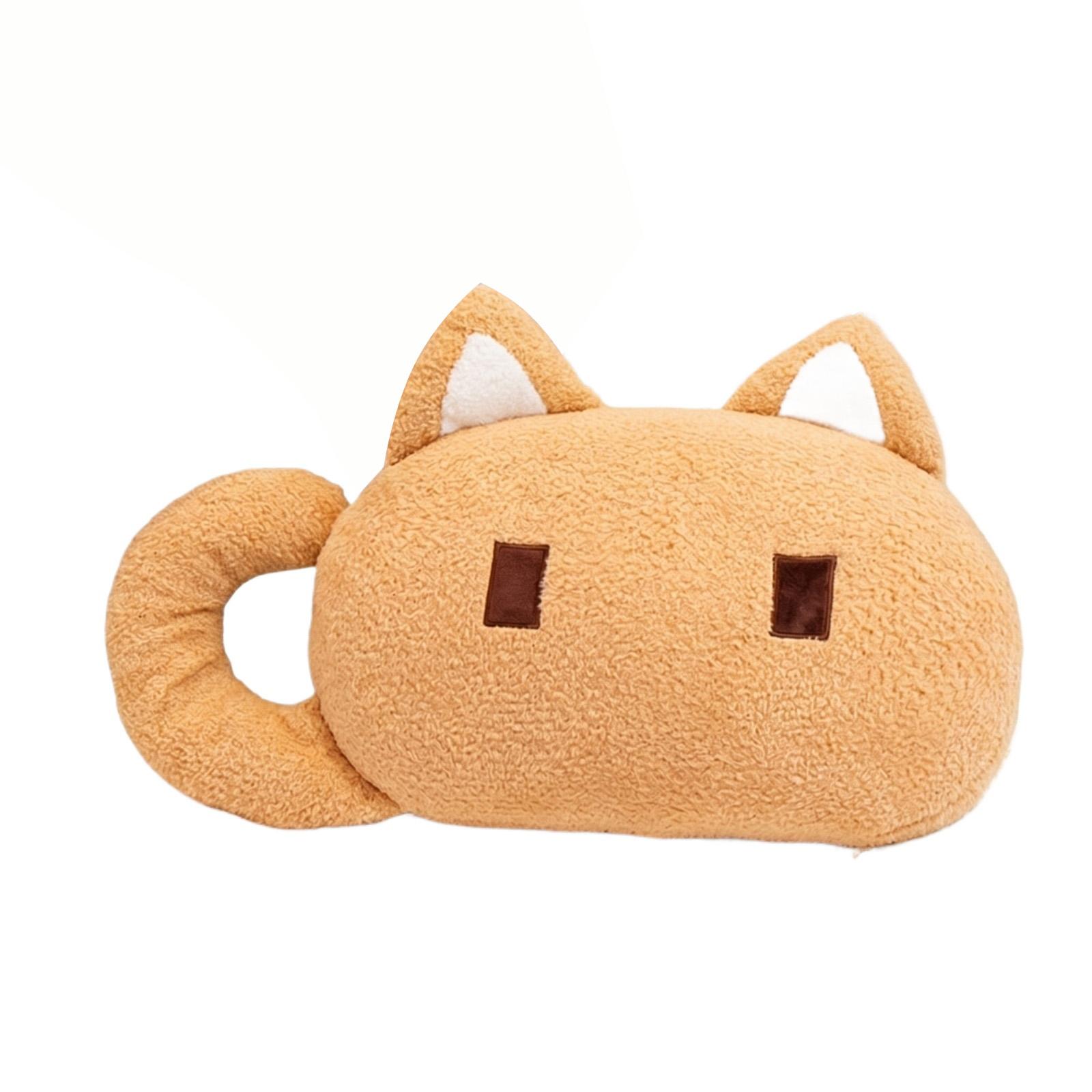 

Plush Cat Toy Soft Stuffed Animal Plush Doll with Tail and Ears Suitable for Kids and Collectors Gift or Decoration One Size жовтий
