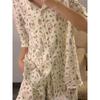 Women's Pajamas Summer Short Sleeve Sleepwear Set Cartoon Cute Bear Printed Pyjama Woman Ruffle Home Nightwear Set Cardigan