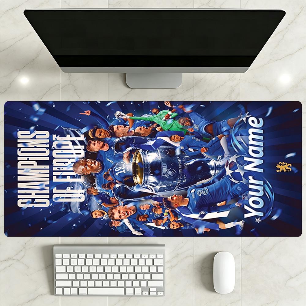 Chelsea Fc Football Player Personalized Text Mouse Pad Gamer Mousepad Study Desk Mat Non-Slip Rubber Base Office and Gaming Desk Decoration
