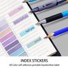 2000-4200 Stück Bunte Registerreiter mit Binderlineal Trennblatt Haftende Registeretiketten Selbstklebende Registerreiter Lesezeichen