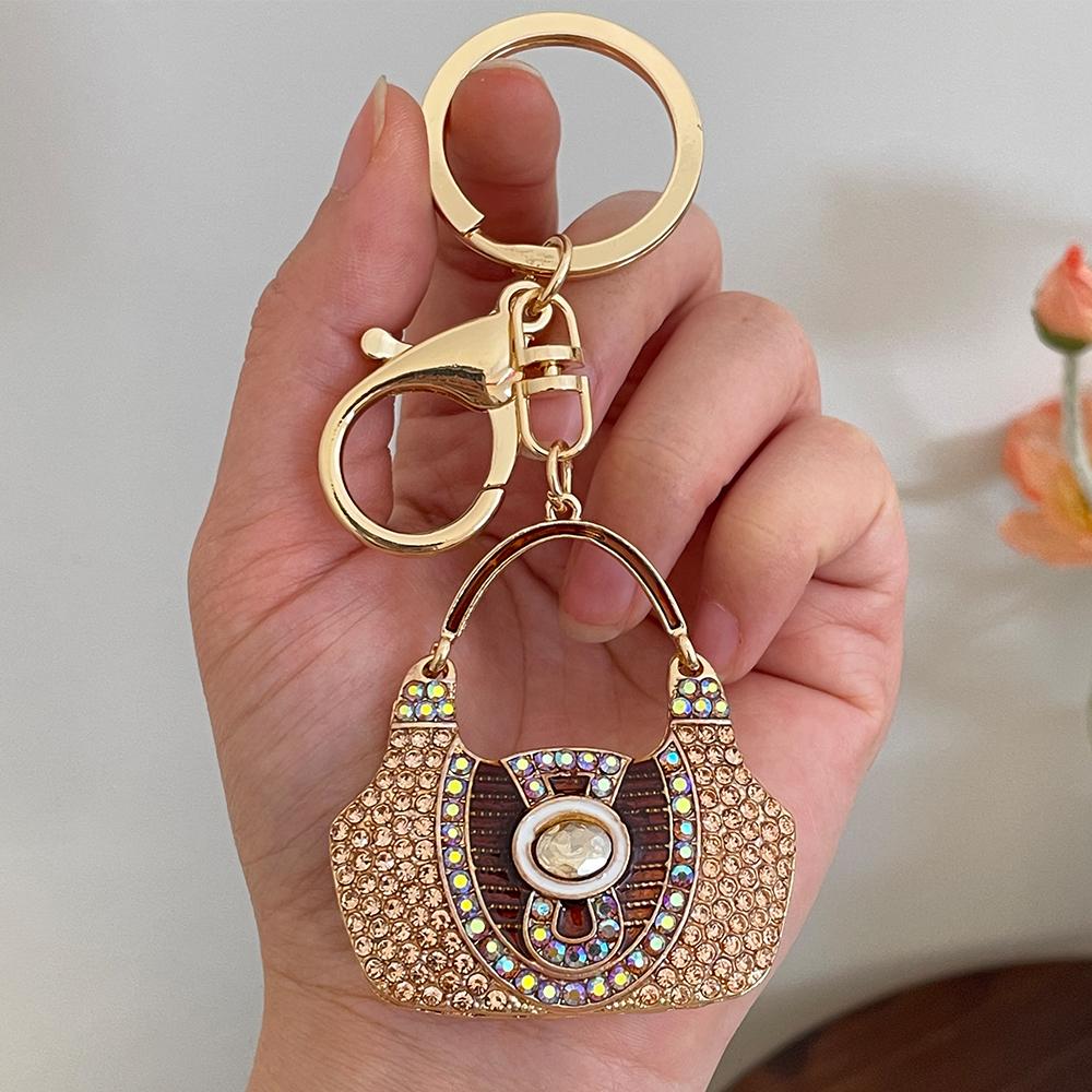 Luxus Damen Strass Tasche Schlüsselanhänger Handtaschenanhänger Auto Schlüsselanhänger Souvenir 2024