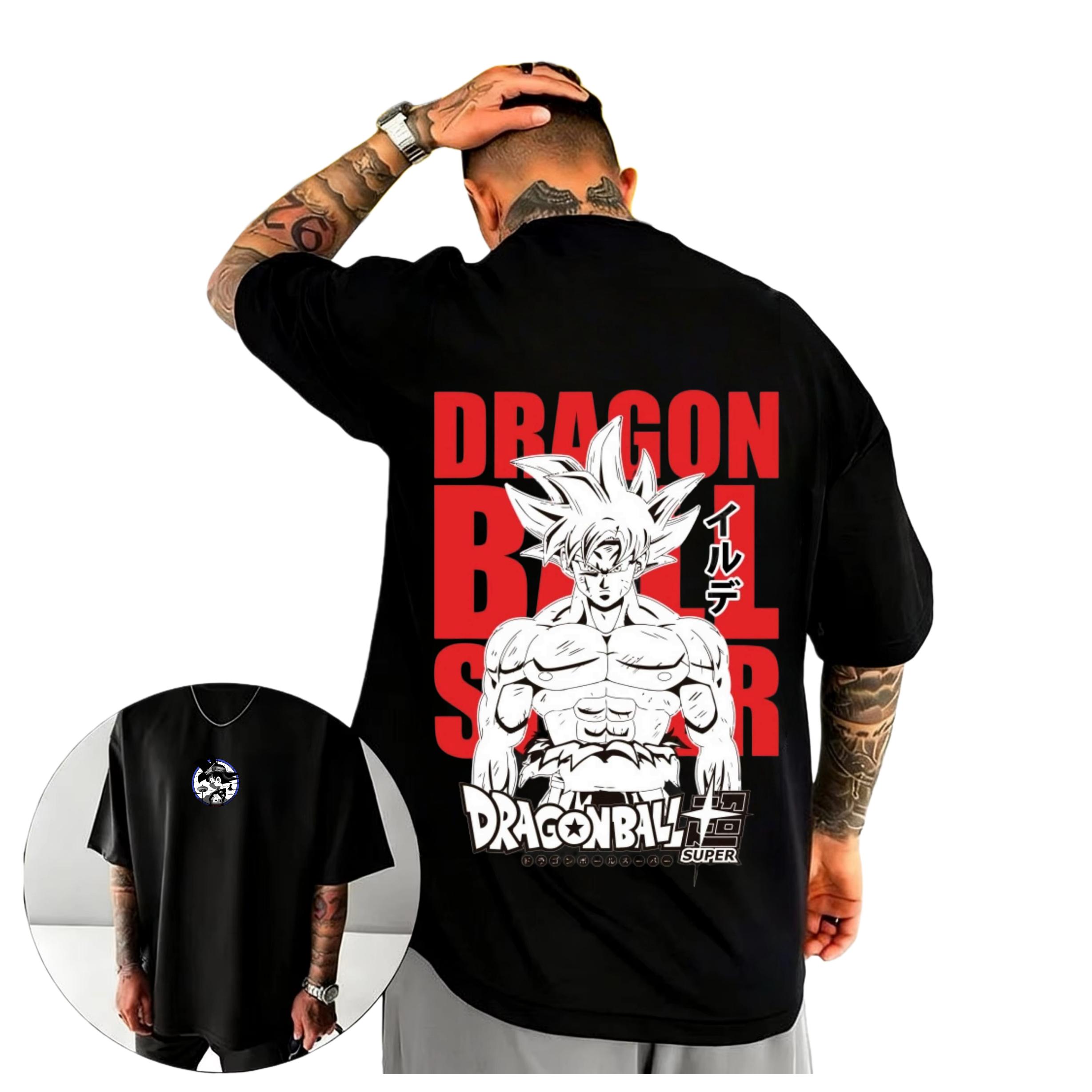 

Dragon Ball Super Son Goku TShirt Edgy Anime Graphic Print Pure Cotton Crew Neck High Street Fashion Tops For Men Women S