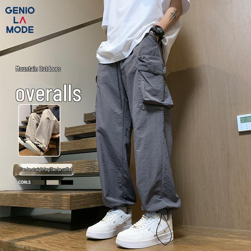 

GENIOLAMODE Men s Loose Fit Outdoor Cargo Pants L