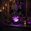 Gothic Dragon LED Crystal Ball Lamp for Dark Aesthetic Decor, Fantasy Resin Dragon Night Light, Witchy Table Lamp, USB Powered Mystic Orb Light