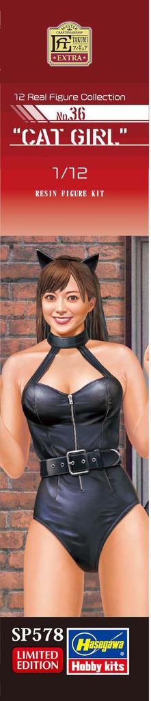 Hasegawa Real Figure Collection Cat Girl Unpainted Resin Kit SP578 1/12 No.36