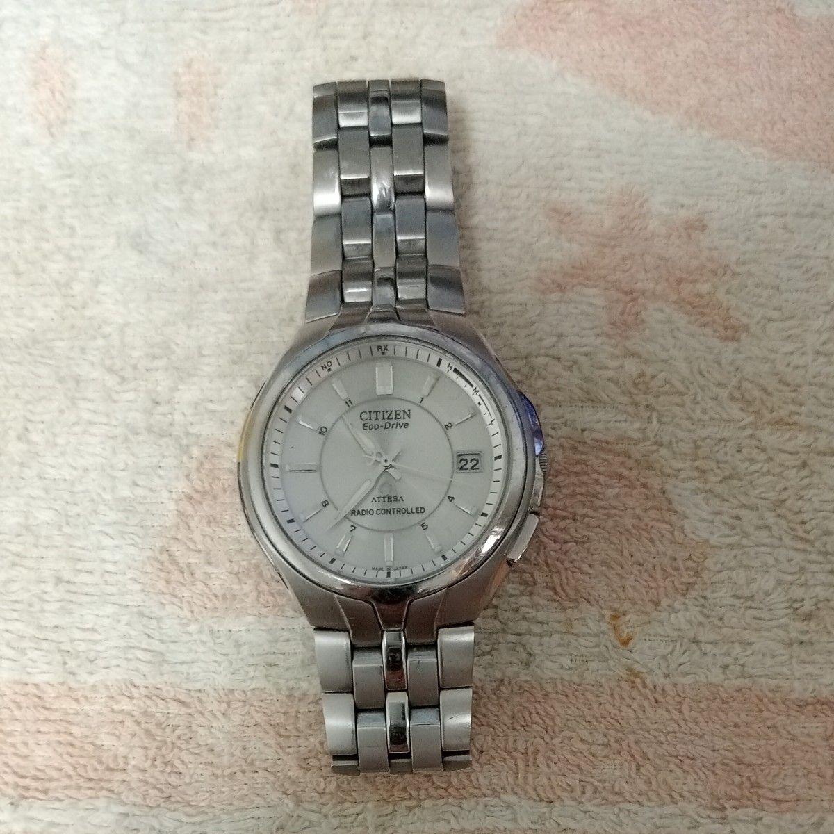 CITIZEN Citizen Atessa Eco Drive Радио-Солнечные Часы H410 Мужские Рабочие