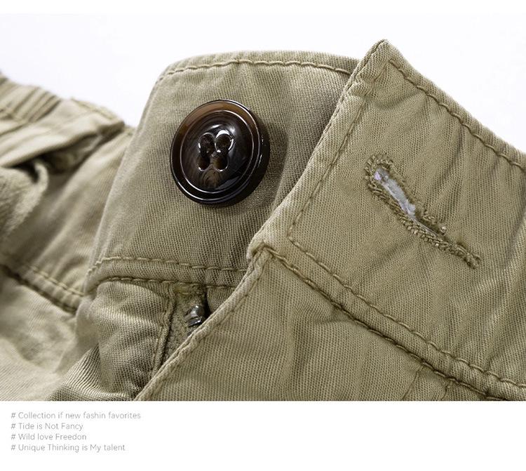Men's Retro Multi-Pocket Loose Cargo Shorts 079 - Trendy Summer Style