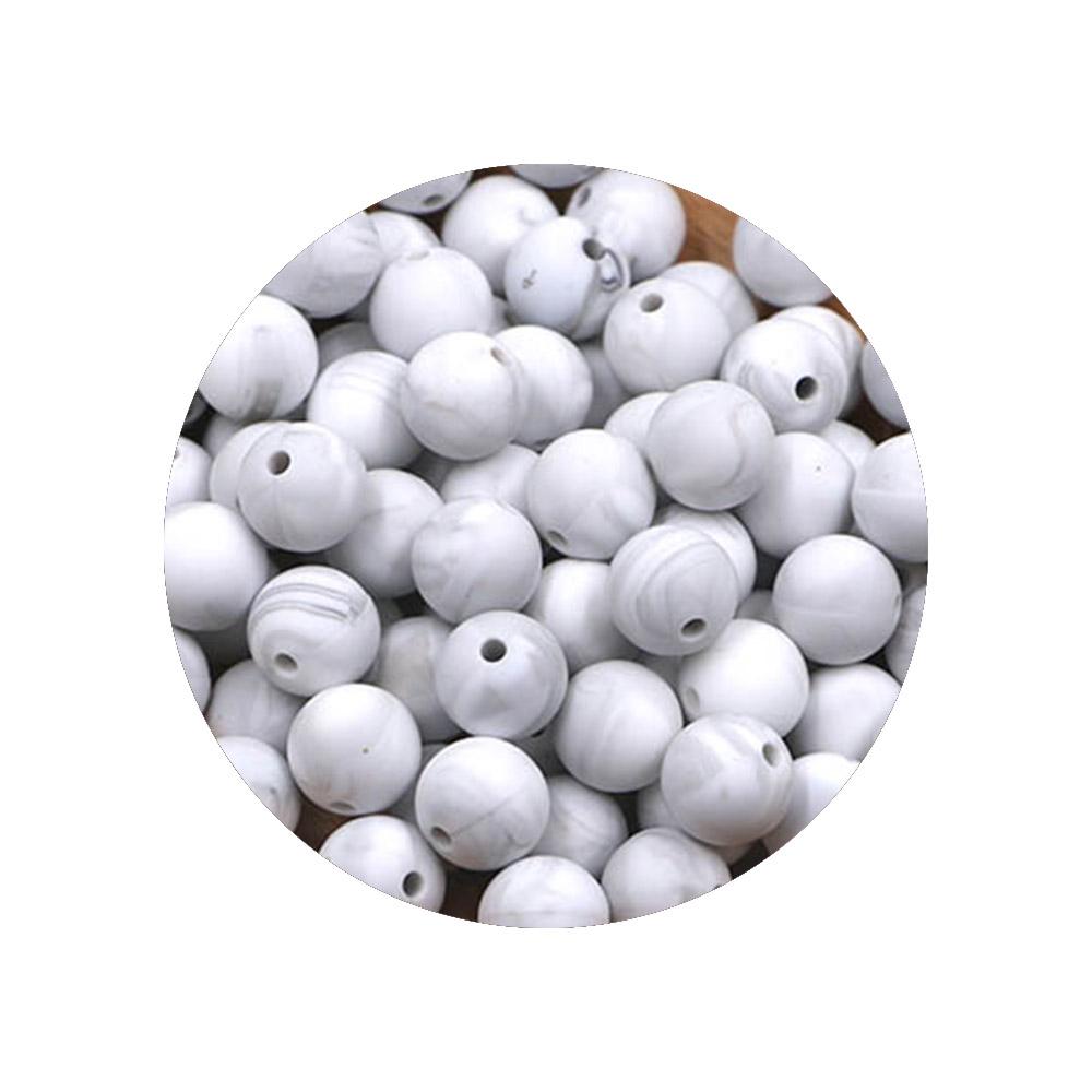 Kovict 9MM 40-80Pcs Round Silicone Bead 9MM Food Grade For Jewelry Making DIY Bracelet Pacifier Chain Accessories