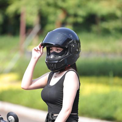 Motorcycle Helmets for Men and Women, Retro Full Helmets, Electric Motorcycles, Seasonal Blue Trend, Winter Motorcycle Running H