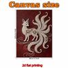 Pearl Nine-tailed Fox DIY Diamond Art Kits 15.7x19.6inch Gem Art Diamond Painting Kits Without Frame for Adults Gift Idea Home Wall Decor