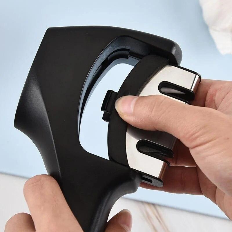 3-level Sharpener Manual Knife Sharpener Kitchen Knife Sharpener with Non-slip Base