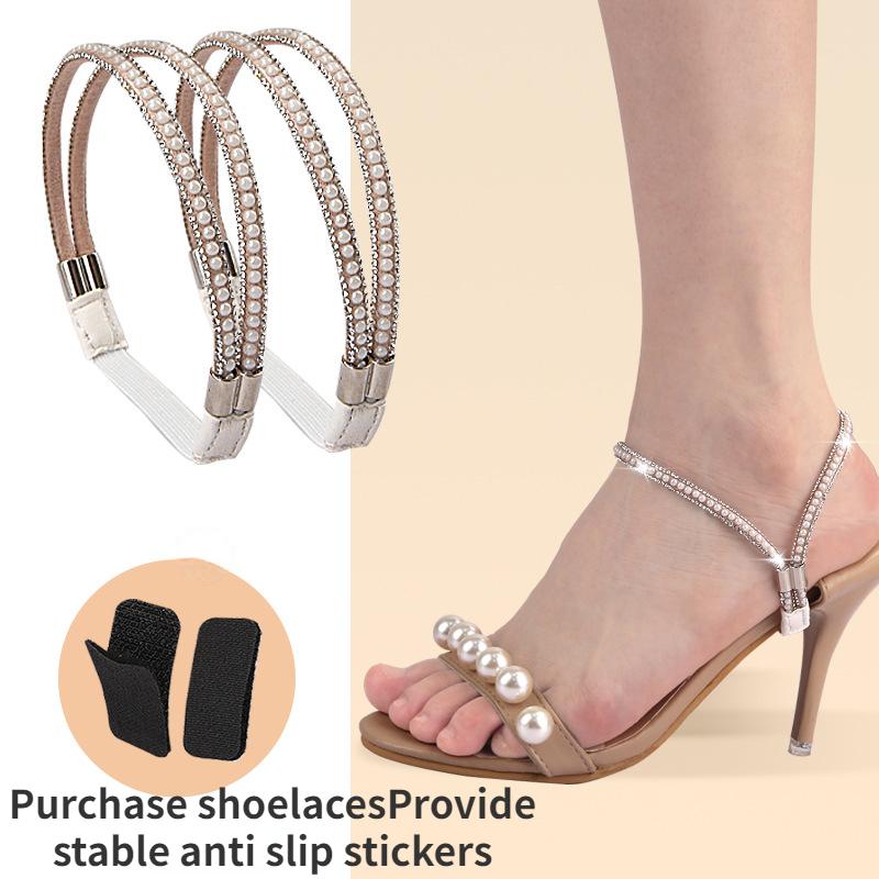 

Шнурки для зав язування п яти, що запобігають випаданню, туфлі на високих підборах, не потребують ремінців, різнокольорові ремінці, діамант, що запобігає випаданню, регульовані