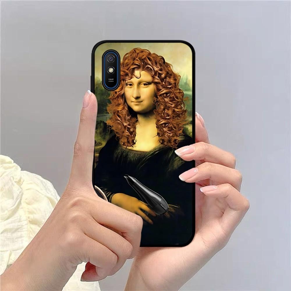 Custodia per Telefono Mona Lisa Per Redmi 5 6 7 8 9 10 Plus Pro 6 7 8 9 A GO K20 K30 K40 Pro Plus F3 Fundas