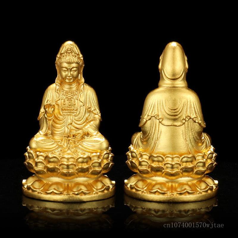 Statue en Cuivre Pur Bénie par Bouddha de Shakyamuni Manjushri Bouddha de la Médecine 1 pouce, Petite Statue de Bouddha pour Offrande 1 Pièce