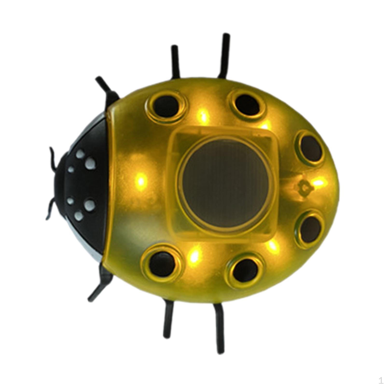 

Божья коровка Садовое украшение на открытом воздухе с солнечными лампами, статуя, водонепроницаемый электрический забор