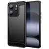 Phone Case for Xiaomi Redmi Note 14 4G (163.25x76.55x8.16mm) Protective Cover Carbon Fiber Texture Brushed