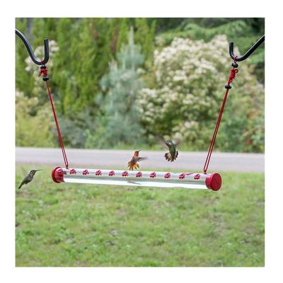 Hummingbird Feeder with Hole Transparent Pipe Easy To Use and Clean Bird Feeder Red Transparent