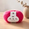 Soft Texture Mohair Yarn Pink Color Long Wool Yarn Popular Angora Yarn  For Knitting