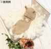 Baby Knit Outfit Bear Ear Bonnet Hat and for Newborn Photo Half 100th Day Celebration 6 Months [NANA's Shop] Set, Overalls, Shoot, Beige, White, Gray,