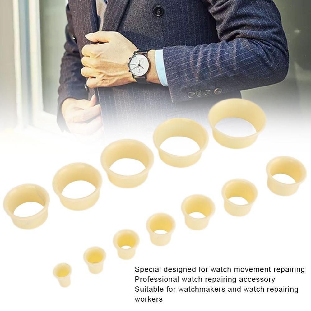 12pcs ABS Crafted Watch Movement Holder Assorted Sizes Watch Movement Seat Movement Repairing Accessory Watch Repairs