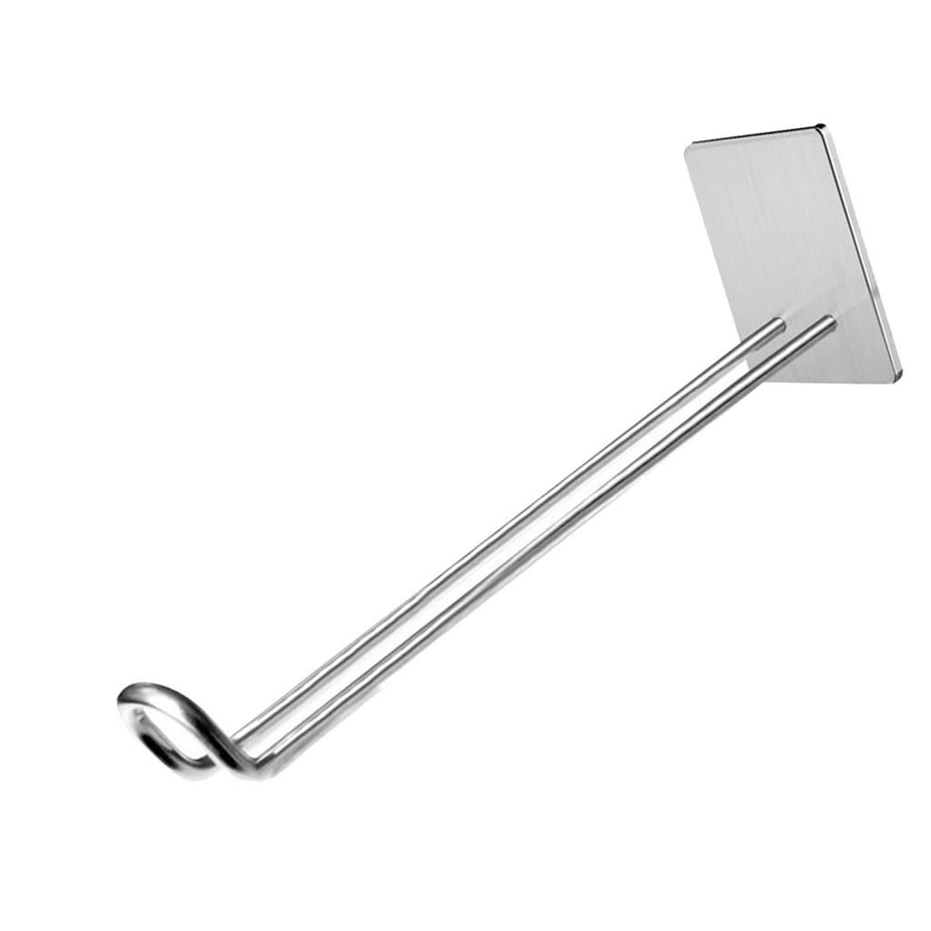 Rustproof Stainless Steel Stick On Hook for Bathroom Waterproof Shower Robe Towel Hanging Rack Practical Towel Hanger