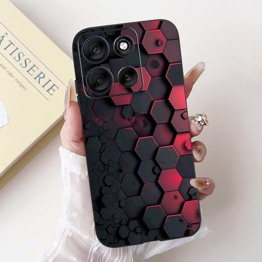 For Motorola Moto G86 G56 5G Case 2025 Fashion Flower Marble Sunset Capa Soft Silicone Phone Cover For MotoG56 MotoG86 5G Bumper