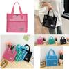 Stylish Korean Transparent Mesh Casual Beach Bag Large Capacity Tote Handbag