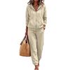 Women's Casual Hoodie Jacket Set for Fall and Winter, Comfortable Fashion Outfit