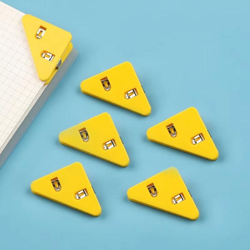 6/12PCS Triangle Plastic Bookmark Clips - Durable Page Corner Holders for Books, Students Reading & Office Organizing, Colorful