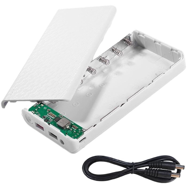 Removable Battery Case Battery Holder Rechargeable Batteries Storage Box Detachable Mobile Power Module ABS Texture