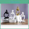 Unique Hollow Design Resin Thinker Sculpture Statue Elegant Home Decoration Gift